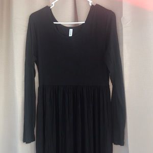 Black Long Sleeve Maxi